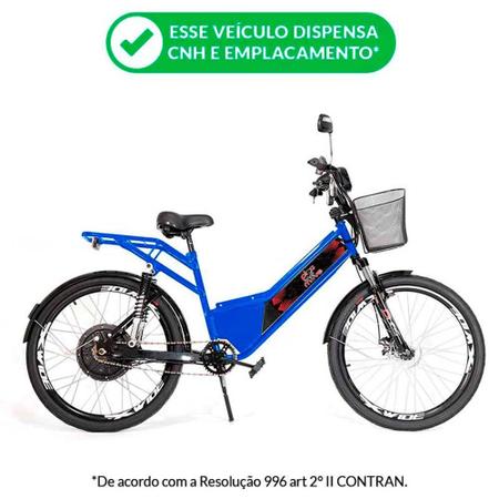 Imagem de Bicicleta Elétrica - Street Plus PAM - 800w 48v Lítio - Azul - Plug and Move