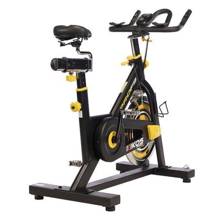 Imagem de Bicicleta Ergométrica Spinning Indoor Kikos F9 Profissional Academia com Roda de Inércia 18kg Preto/Amarelo