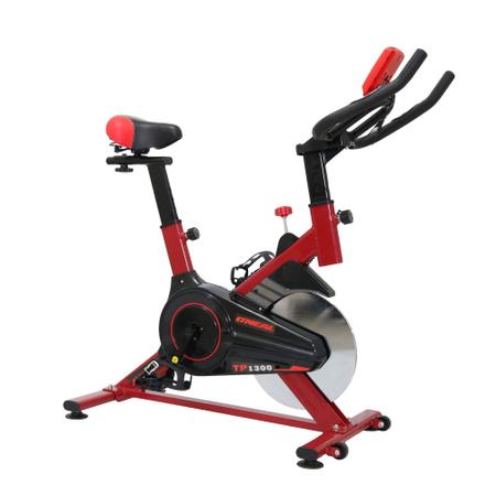 Imagem de Bicicleta ergometrica spinning vermelha 90kg oneal tp1300