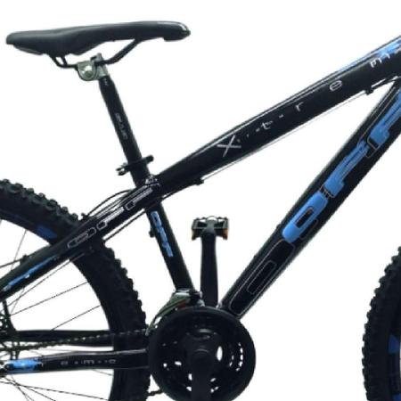 Bicicleta Extreme Free Ride Aro 26 com 21 Marchas Preta e Az