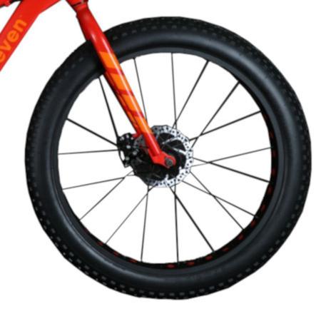 Imagem de Bicicleta Fat Bike Pneu Largo Aro 26 21V Shimano Laranja com Capacete e Bolsa