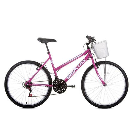 Bicicleta Houston Foxer Maori Freios V Brake com Cesta Aro 26 21V