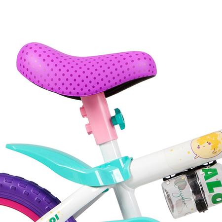 Imagem de Bicicleta Infantil Aro 12 Com Rodinhas Menina Cecizinha - Caloi