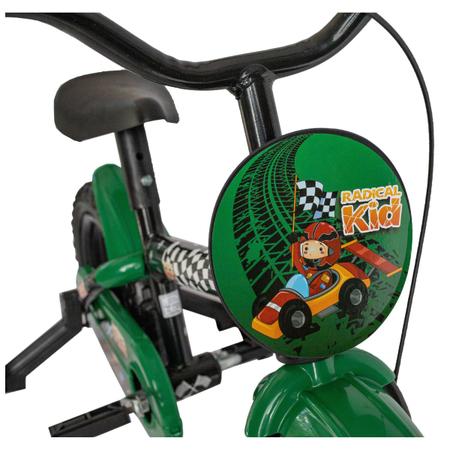 Imagem de Bicicleta Infantil Aro 12 com Rodinhas Moto Bike Styll Baby Cor Preto e Verde