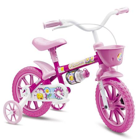 Imagem de Bicicleta Infantil Aro 12 Litte Girl Flower MTB Rosa - Colli Bikes