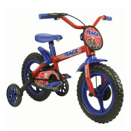 Imagem de Bicicleta Infantil Aro 12 Track&Bikes Arco-Íris Azul com Vermelho