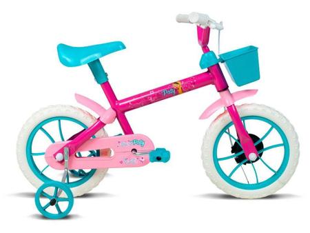 Imagem de Bicicleta Infantil Aro 12 Verden Bikes Paty - Pink e Turquesa com Rodinhas