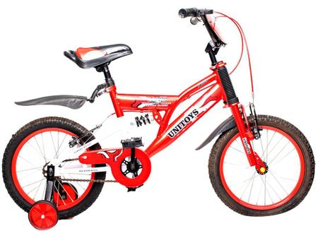 Bicicleta Masculina Infantil Aro 14 Bike Moto Cross Vermelha