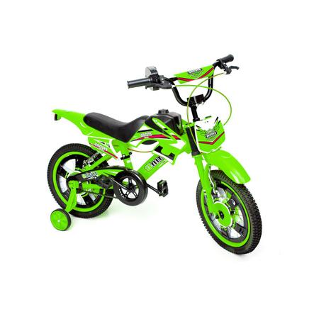 Bicicleta Infantil Aro 16 Moto Bike C/ Rodinha Menino - Glumi