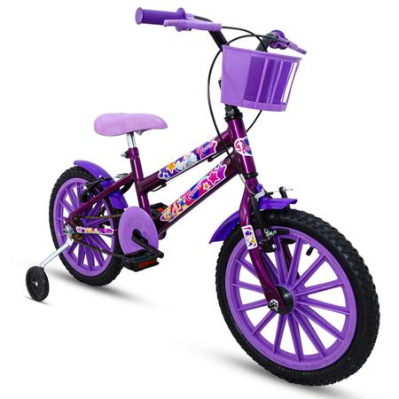 Imagem de Bicicleta Infantil Aro 16 Roda Alumínio Paty Violeta - Ello Bike