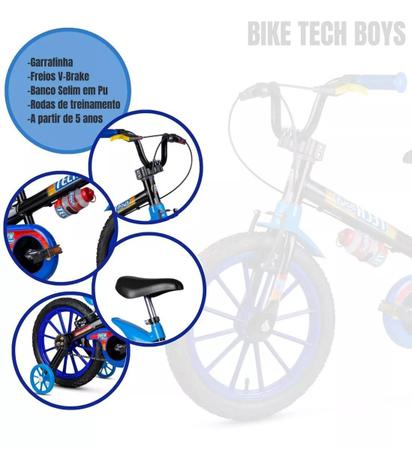 Imagem de Bicicleta infantil aro 16 tech boys 5 meninos