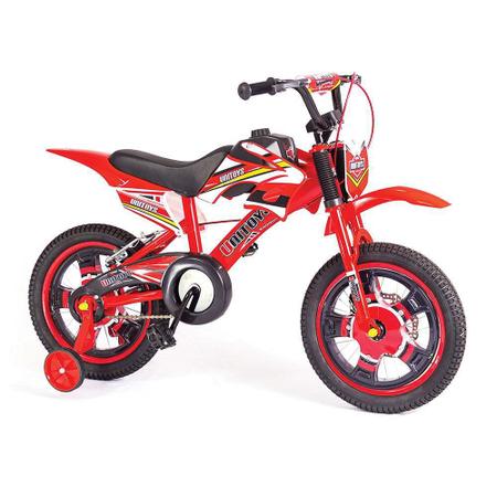 Bike Moto Cross Vermelha Aro 16, Uni Toys, 90 : : Esporte