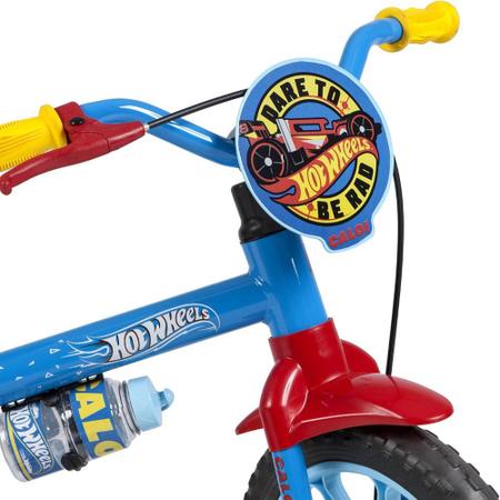 Bicicleta Infantil Caloi Hot Wheels Aro 12 Azul Bicicleta