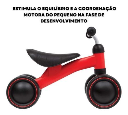 Imagem de Bicicleta Infantil De Equilíbrio Sem Pedal 4 Rodas Bebê Buba