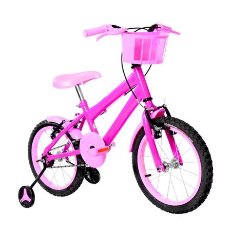 Imagem de Bicicleta Infantil Feminina Aro 16 Alumínio Colorido + Kit Proteção