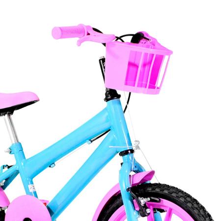 Bicicleta Infantil Para Meninas De Até 7 Anos Com Rodinhas Tamanho Do  Quadro Crianças De 3 A 7 Anos Cor Azul-claro