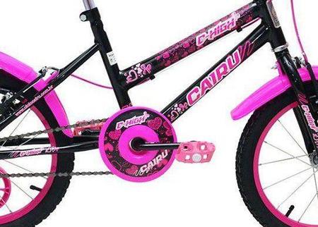 Imagem de Bicicleta Infantil Feminina Aro 16  - Preta e Pink