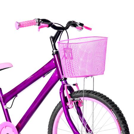 Imagem de Bicicleta Infantil Feminina Aro 20 Alumínio Colorido + Kit Premium