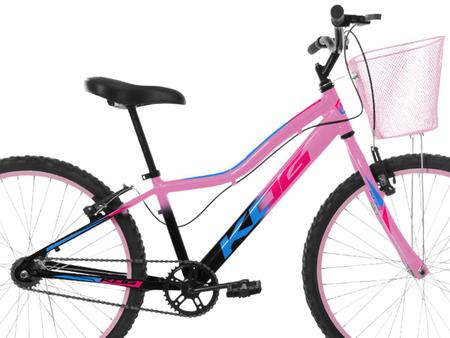 Bicicleta Infantil Feminina Aro 24 KOG Alum nio Com Cestinha