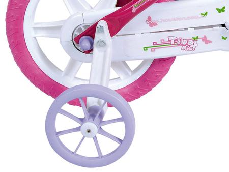 Bicicleta Infantil Aro 12 Houston Tina Mini TM12J com Rodinhas, Cestinha e  Squeeze - WT Promoções