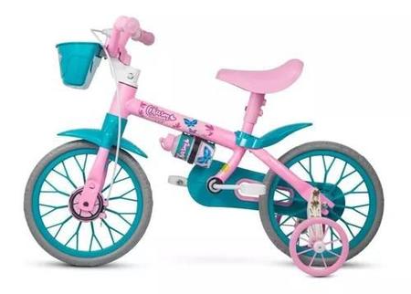 Imagem de Bicicleta infantil infantil Nathor Charm aro 12 freio tambor cor rosa com rodas de treinamento