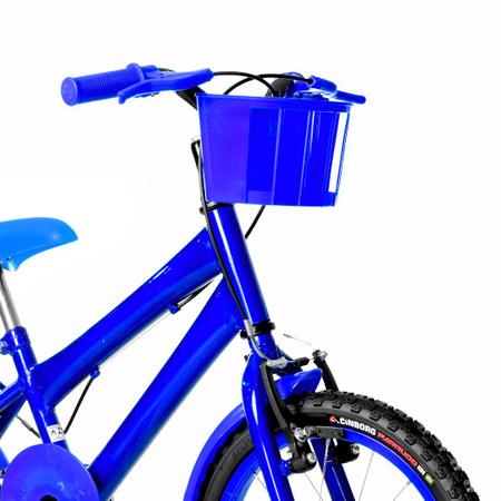 Imagem de Bicicleta Infantil Masculina Aro 16 Alumínio Colorido + Kit Passeio