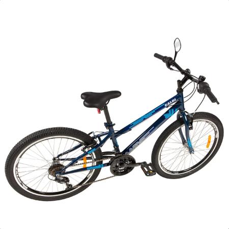 Imagem de Bicicleta Infantil Max Azul Aro 24 Freios V-brake 07 Velocidades Até 56kg T13R24V21 Caloi - 004297.19007