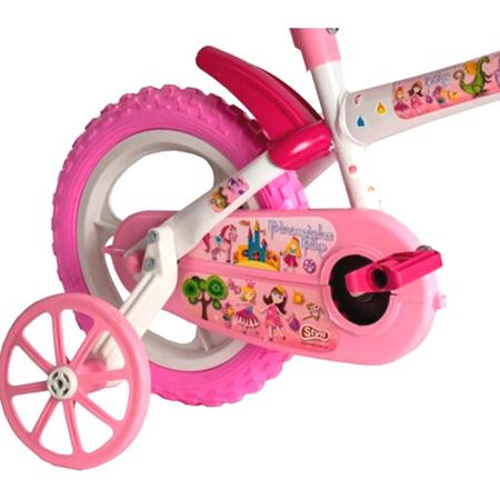 Imagem de Bicicleta Infantil Menina Rosa Com Cestinha Aro 12 De 3 A 5 Anos Feminina
