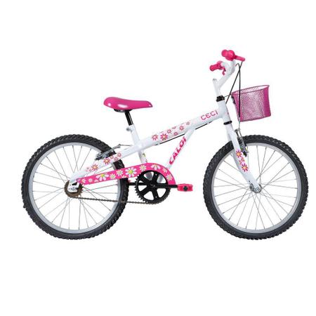 Bicicleta Infanto Juvenil Caloi Barbie Aro 20 - Branco