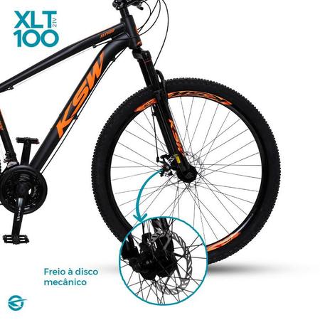 BICICLETA KSW XLT 100 21V SHIMANO ARO 29 FREIO A DISCOXLT 100