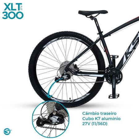 Imagem de Bicicleta KSW XLT 300 27V Freio a Disco Hidráulico S5