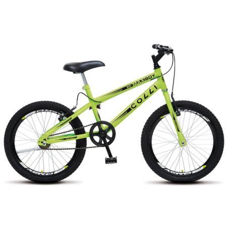 Imagem de Bicicleta Max Boy Infantil Juvenil Aro 20 Aço Freio V-Brake Amarelo Neon - Colli Bike
