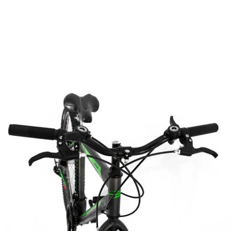 Imagem de Bicicleta Mormaii Aro 29 Jaws V-Brake 21V C18 Grafite com Verde