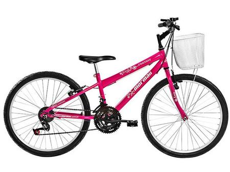 Bicicleta Mormaii Fantasy Aro 24 com Cesta 18 Marchas Freios V