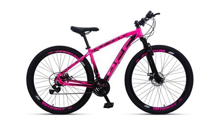 Imagem de Bicicleta mountain bike aro 29 off firefly 24 marchas rosa tam.17