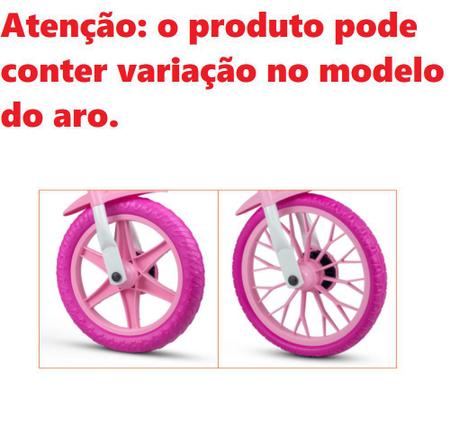 Imagem de Bicicleta Nathor Aro 12 Infantil Com Rodinhas Violet 3