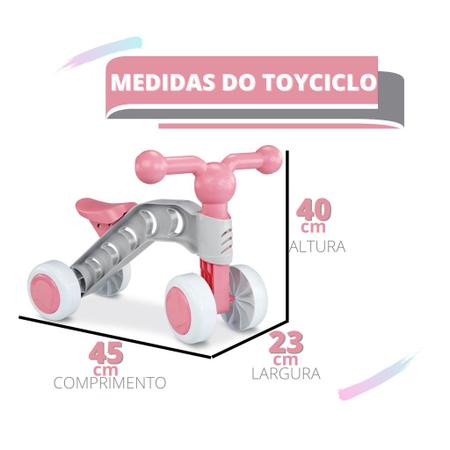 Imagem de Bicicleta Quadriciclo Toyciclo - Equilíbrio 4 Rodas Rosa