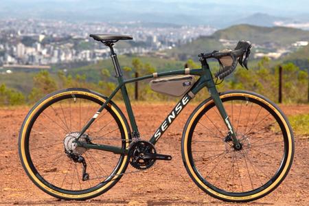 Bicicleta Sense Versa Evo verde e creme Bicicleta Magazine Luiza