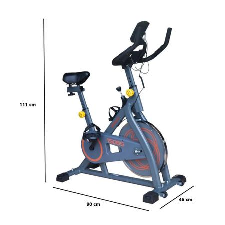 Imagem de Bicicleta Spinning Ergométrica 6 Funções Fitness Treino Residencial Profissional Academia Preta