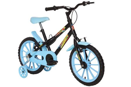 Bicicleta Infantil Aro 16 Moto Bike C/ Rodinha Menino - Glumi