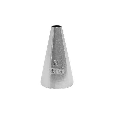 Bico de Confeitar Inox Pequeno Perlê 8 - BRICOFLEX Imagem de Bico de Confeitar Inox Pequeno Perlê 8