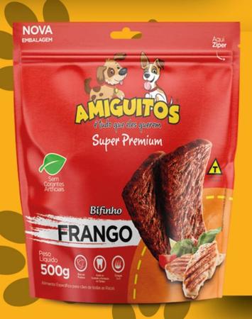 Imagem de Bifinho Petiscos Amiguitos para Cães Sabor Carne, Frango, Frutas & Cereais 500 grs