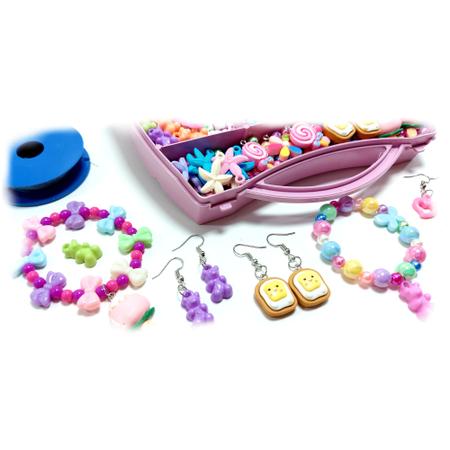 Kit Miçanga Montagem Pulseira Bijuteria Colar Infantil - Focu's Ecomm -  Miçangas - Magazine Luiza