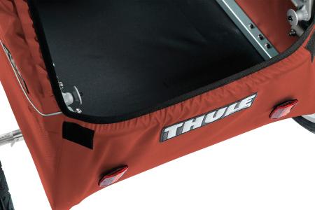 Imagem de Bike trailer Thule Cadence Hot Sauce vermelho com 2 assentos (10101812)