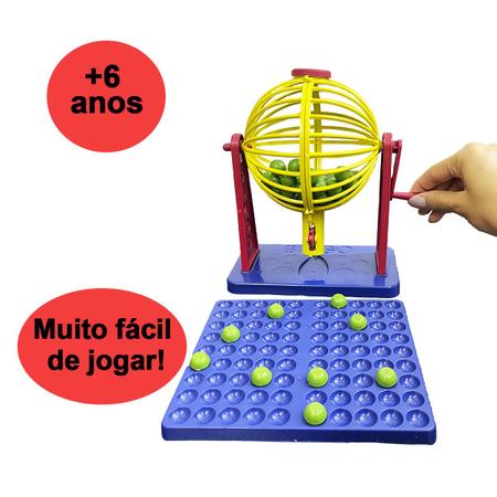 Jogo Bingo 24 Cartelas 90 Bolinhas Com Globo Infantil - A Colorida  Utilidades