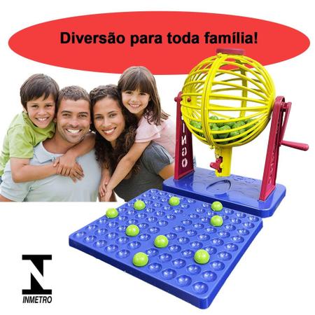 Joguinho de Bingo Infantil completo com Globo Giratório - Goal Kids - Jogo  Bingo Infantil - Magazine Luiza