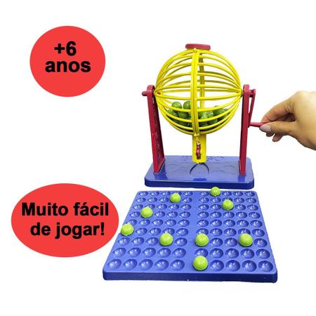 Joguinho de Bingo Infantil completo com Globo Giratório - Goal Kids - Jogo  Bingo Infantil - Magazine Luiza