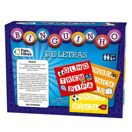 Super Bingo Letras e Palavras - Brincadeira de Criança - Casa do Brinquedo®  Melhores Preços e Entrega Rápida