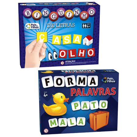 BINGO INFANTIL LETRAS 4 CARTELAS - Loja Vale Lar