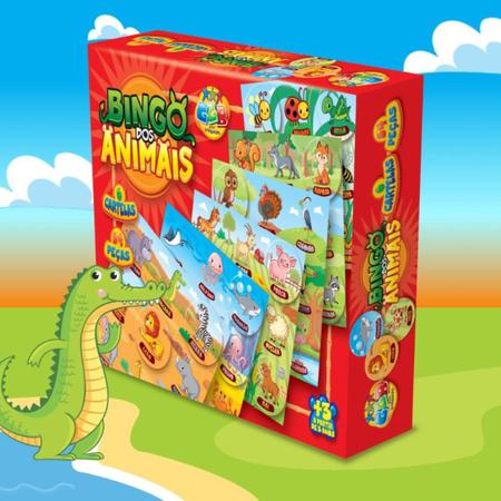 Jogo Bingo dos Animais Brinquedo Educativo Infantil GGB - Loja